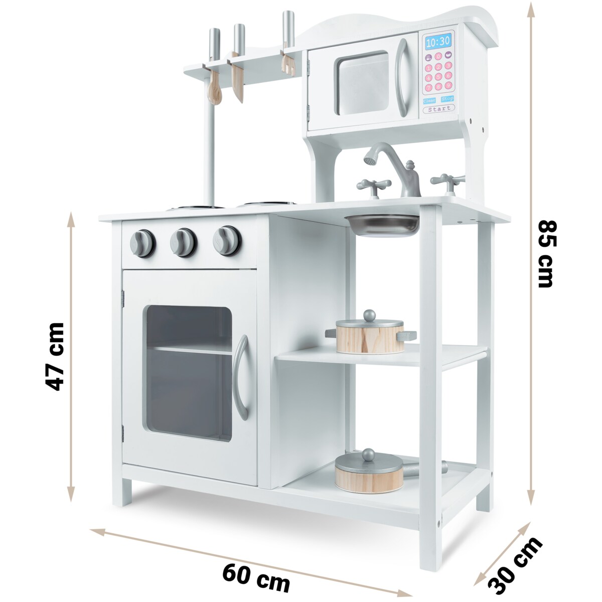 Kuchnia drewniana dla dzieci retro + akcesoria ZESTAW Ricokids