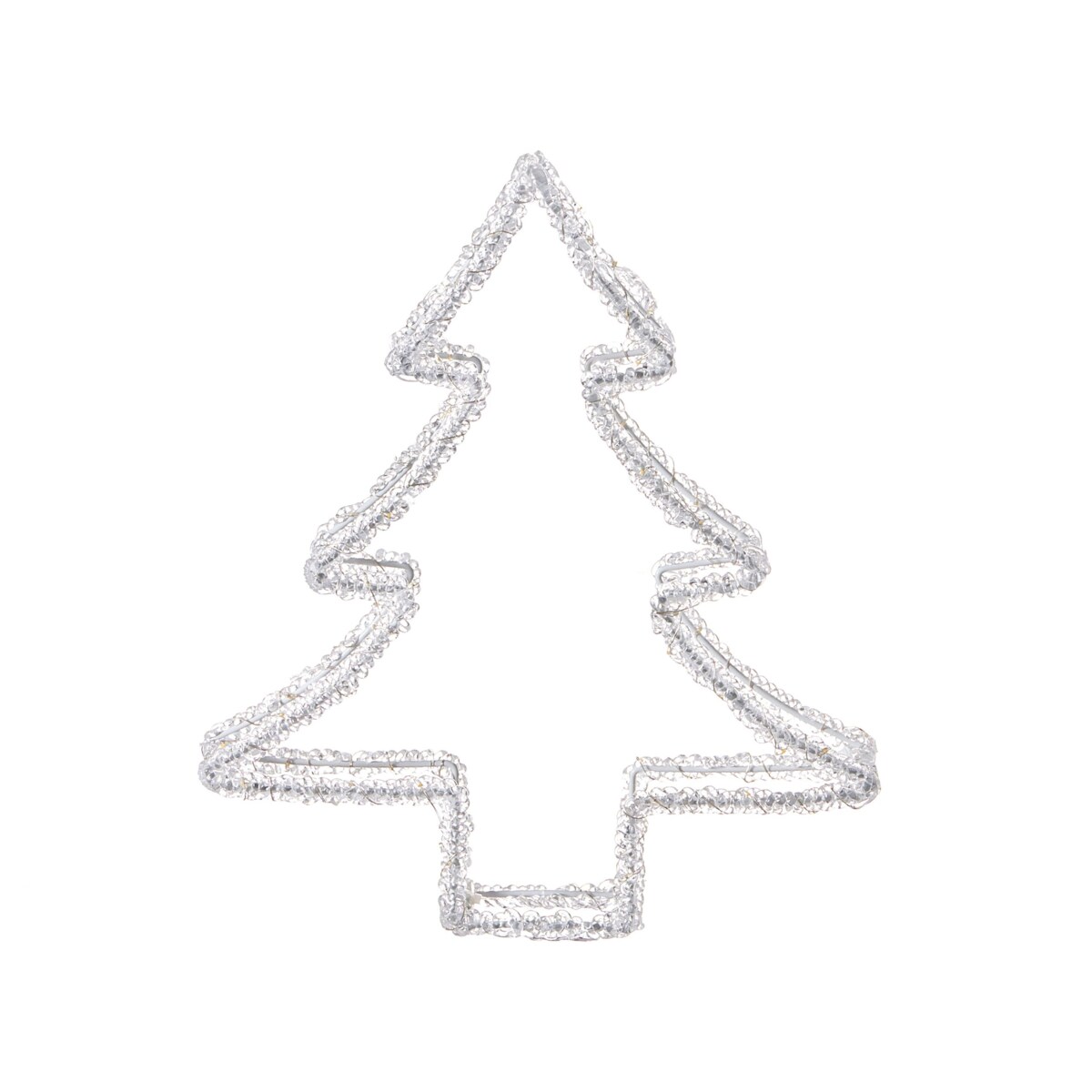 Dekoracja ogrodowa LED OLBOAN Choinka 34 cm Biały