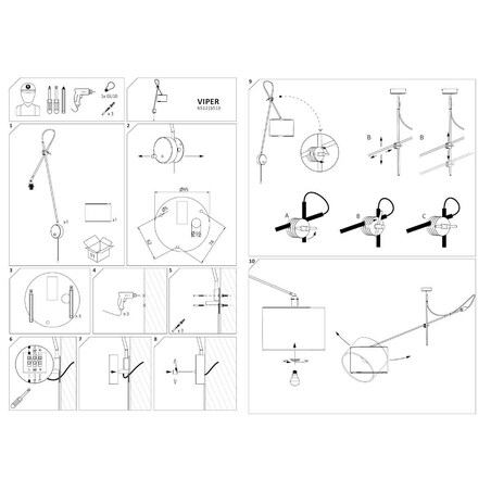 Kinkiet LAMPA ścienna VIPER 6512 Nowodvorski abażurowa OPRAWA regulowana KINKIET na wysięgniku biały