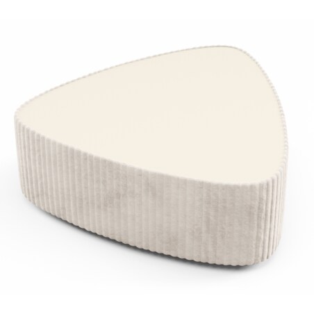 Stolik kawowy tapicerowany MIJA w tkaninie Tilia, śmietankowy