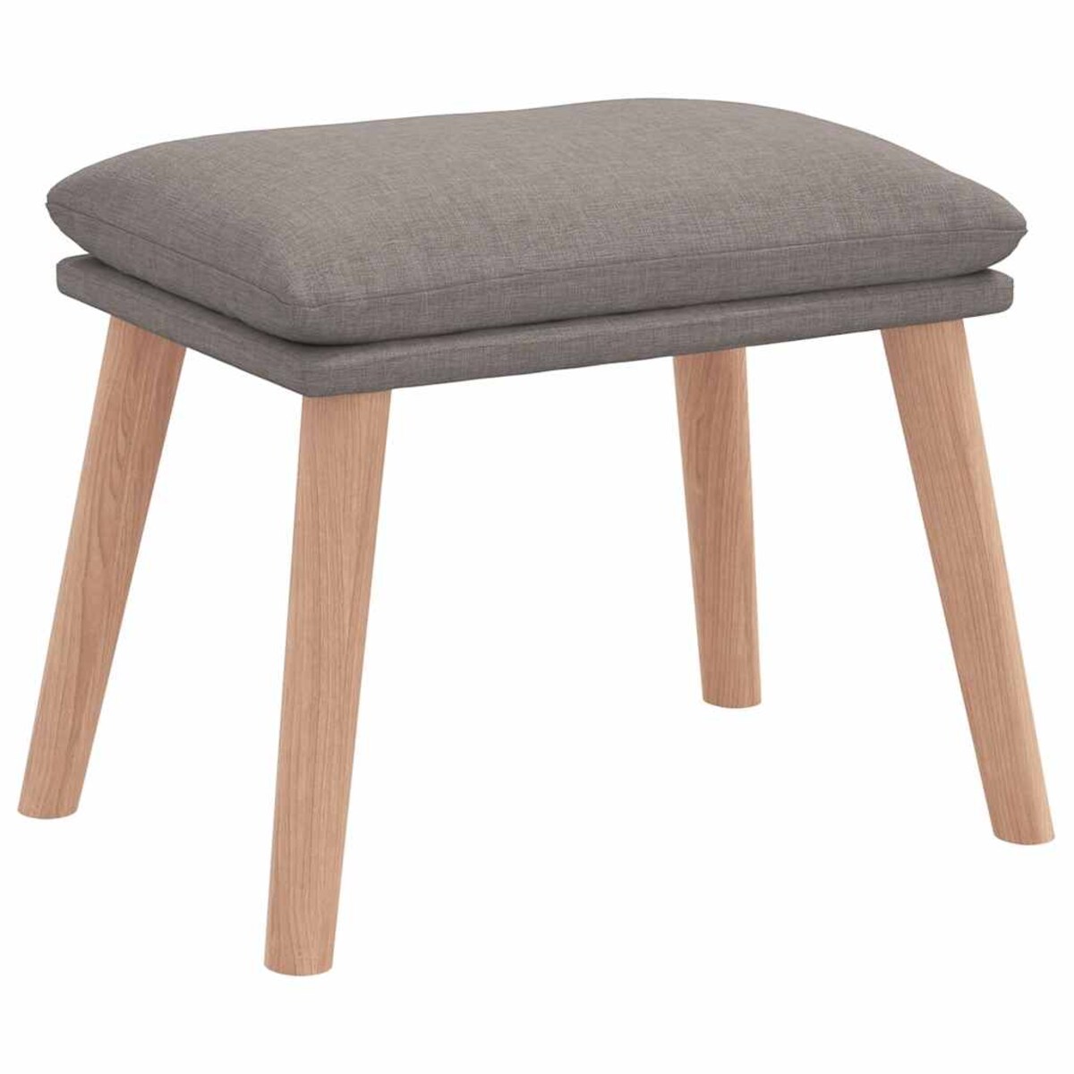 vidaXL Fotel z podnóżkiem, kolor taupe, obita tkaniną