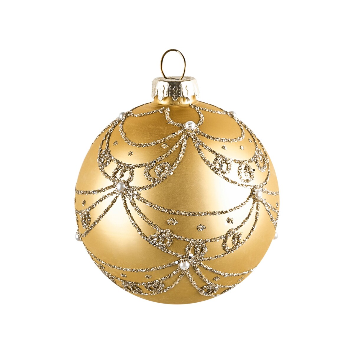 Zestaw 35 bombek ICEDROP Szkło Niebieski/ złoty