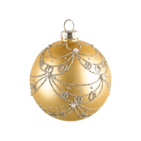 Zestaw 35 bombek ICEDROP Szkło Niebieski/ złoty