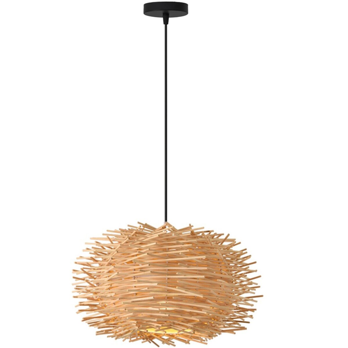 Lampa Wisząca Naturalna Boho Bambusowa Gniazdo
