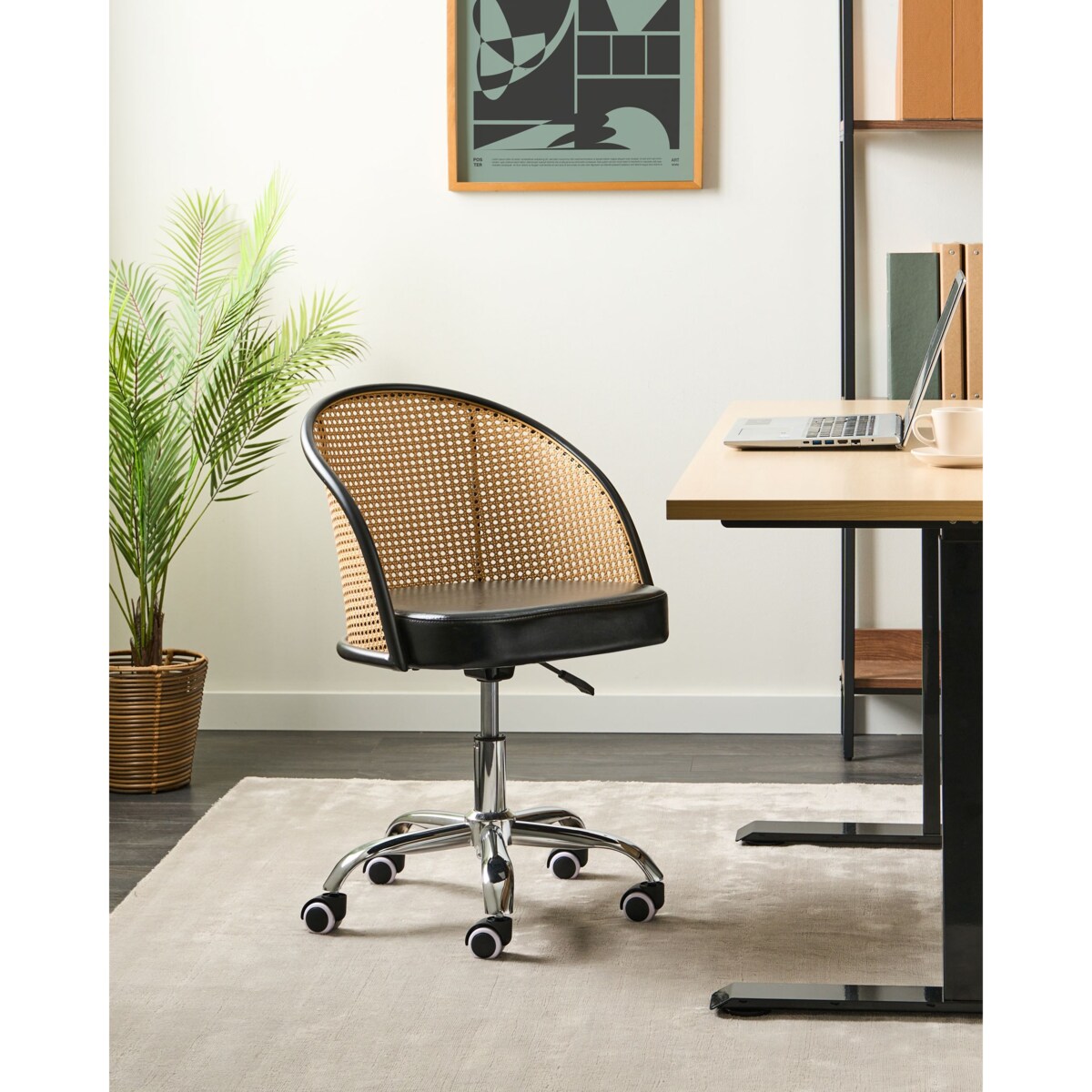 Krzesło obrotowe BALTIMORE Ekoskóra Czarny