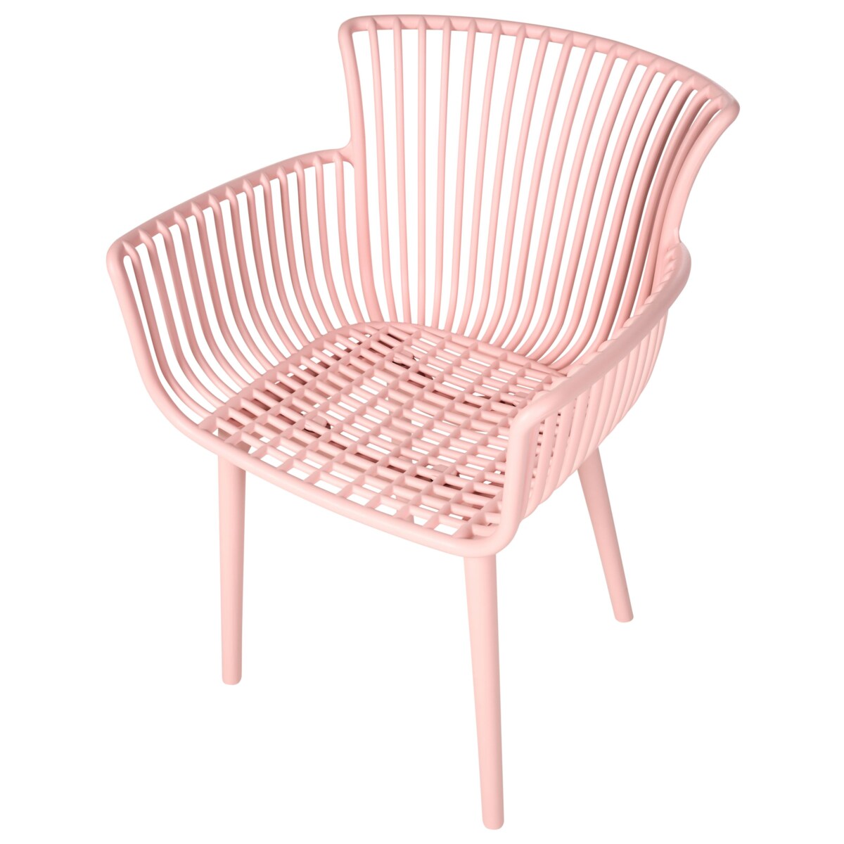 Zestaw 4 krzeseł ogrodowych PESARO Różowy