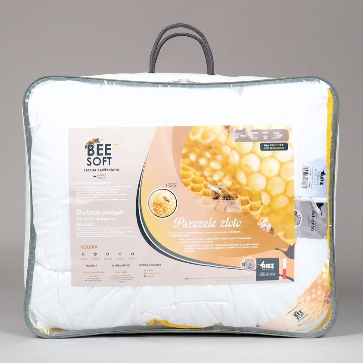 Kołdra Bee Soft Satyna Bawełniana Ciepła, 220 x 200 cm, AMZ