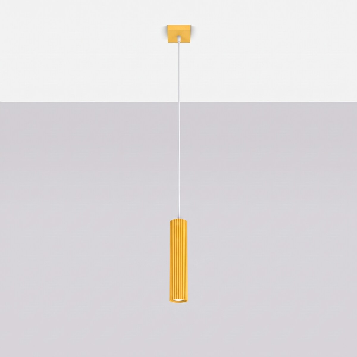 Lampa wisząca KARBON 1 żółta