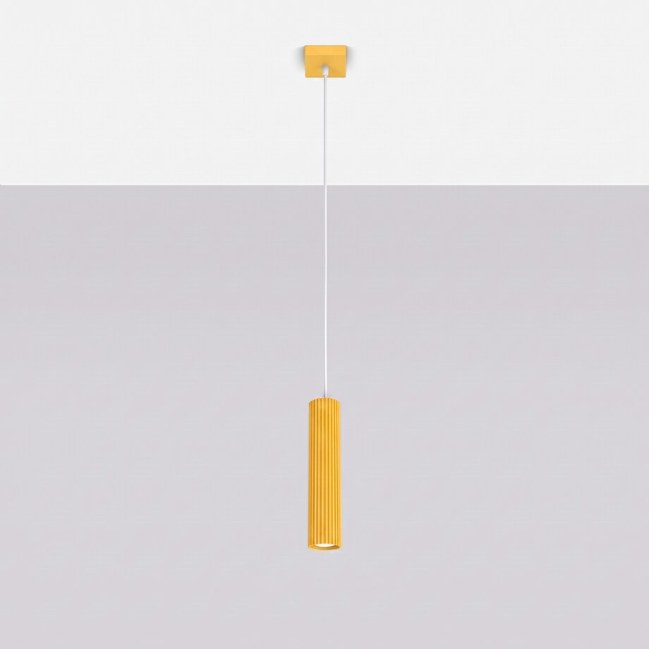 Lampa wisząca KARBON 1 żółta
