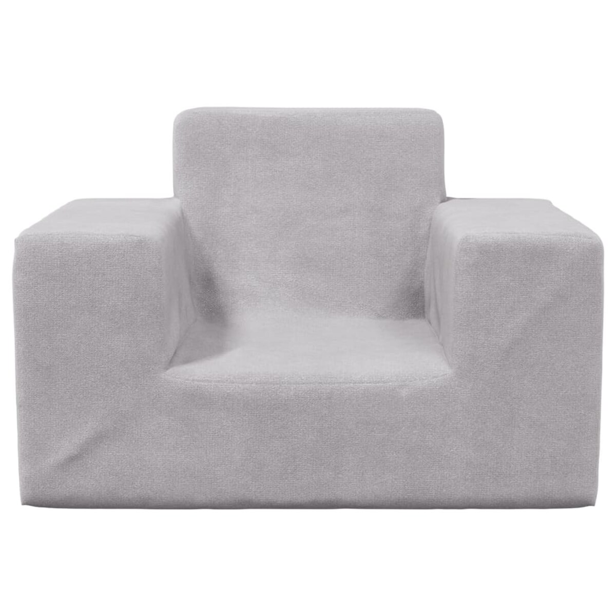 vidaXL Kanapa dla dziecka, jasnoszara, miękki plusz