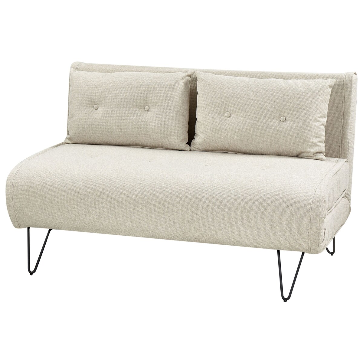 Sofa rozkładana VESTFOLD Jasnobeżowy dla 2 osób