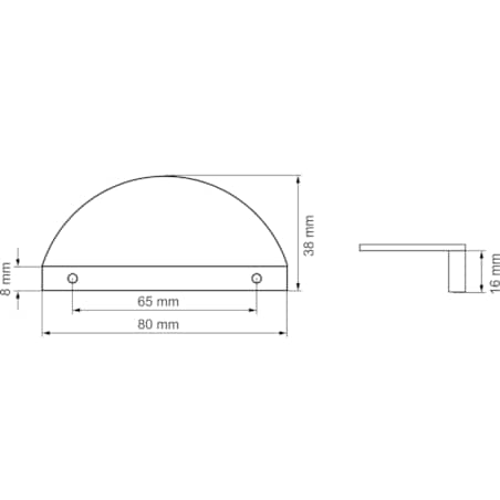 Uchwyt do mebli czarny blaszka okragły meblowy loft do szafek szuflad