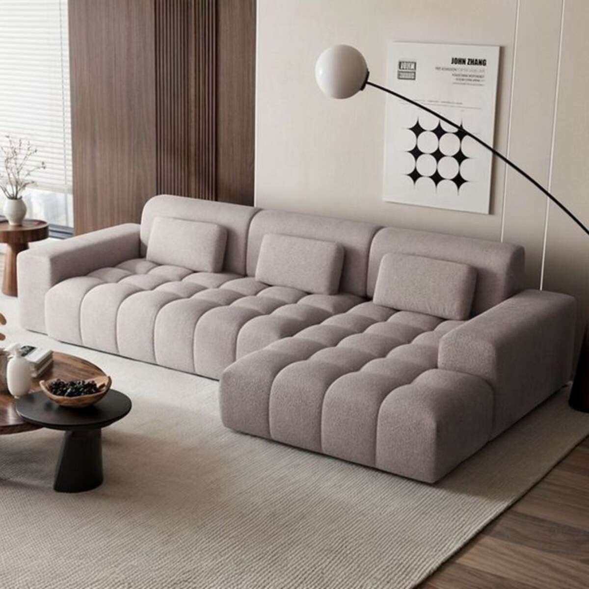 Chevi Sofa narożna - jasnoszara