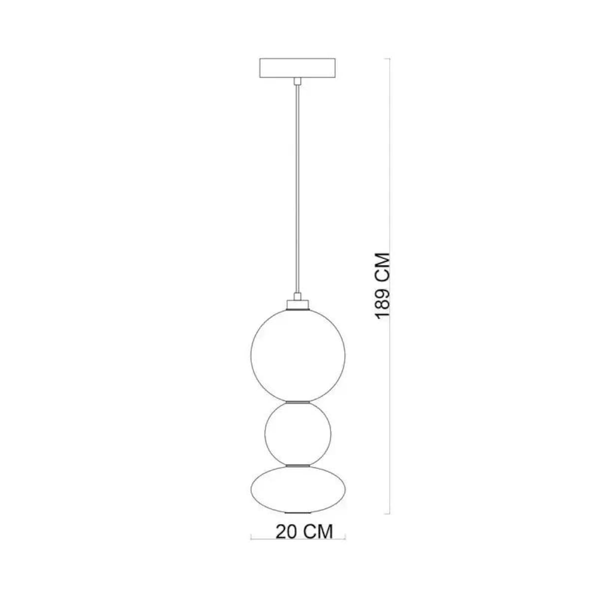 Wisząca lampa Sonte PND-24352V-24W-AB-AMB Italux LED 40W 3000K antyczny brąz