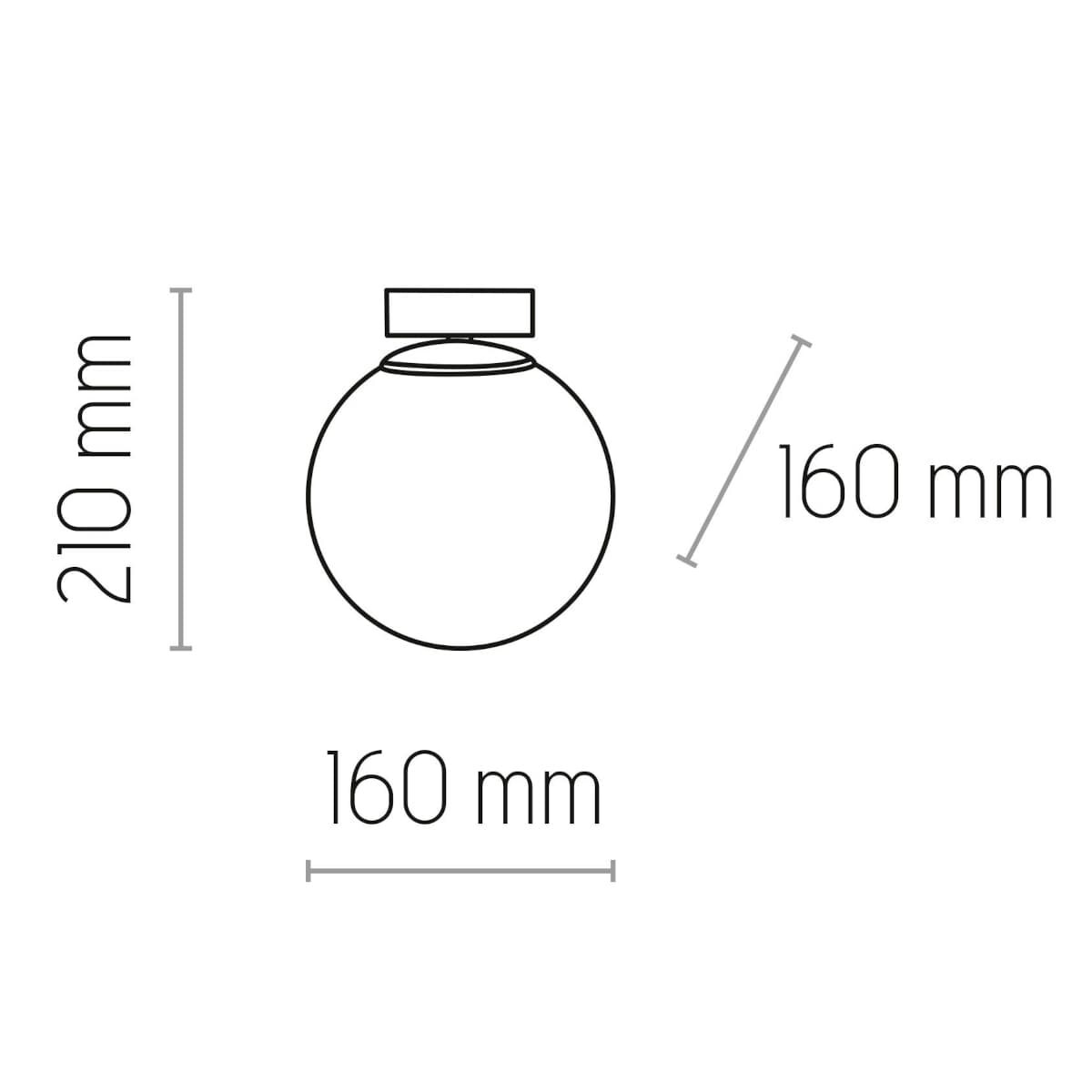 Lampa sufitowa kula Celeste 6216 TK Lighting szklana mleczny klosz