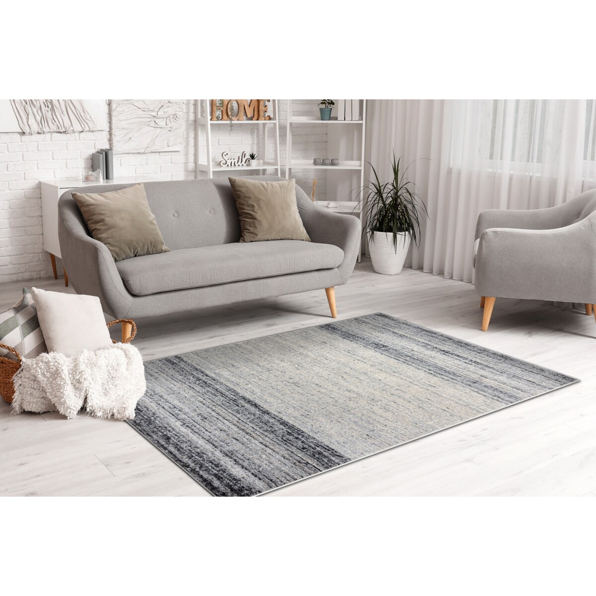 Dywan FUSION 8252 jasny szary / ciemny szary 180x270 cm