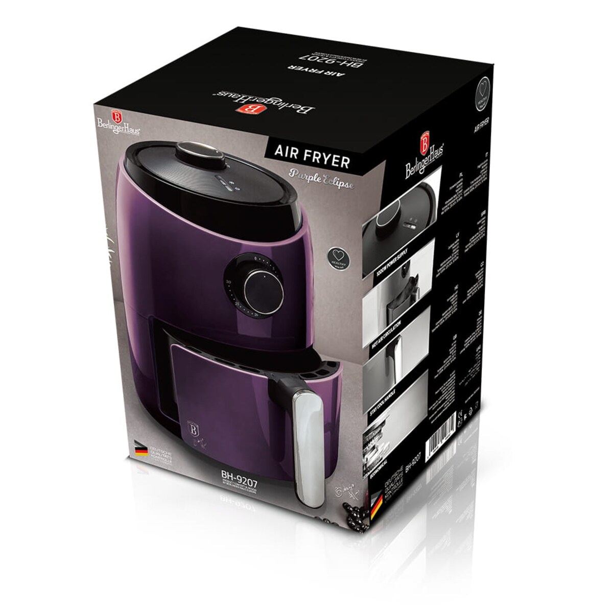 Frytownica beztłuszczowa mini 1.6L 1000W BERLINGER HAUS Purple Eclipse