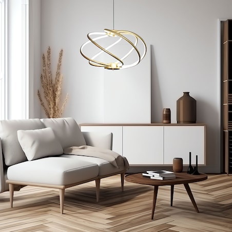 Lampa wisząca Light Prestige Kandor złoty LED CCT 3000K/4000K/6000K (regulowana) 1 szt.