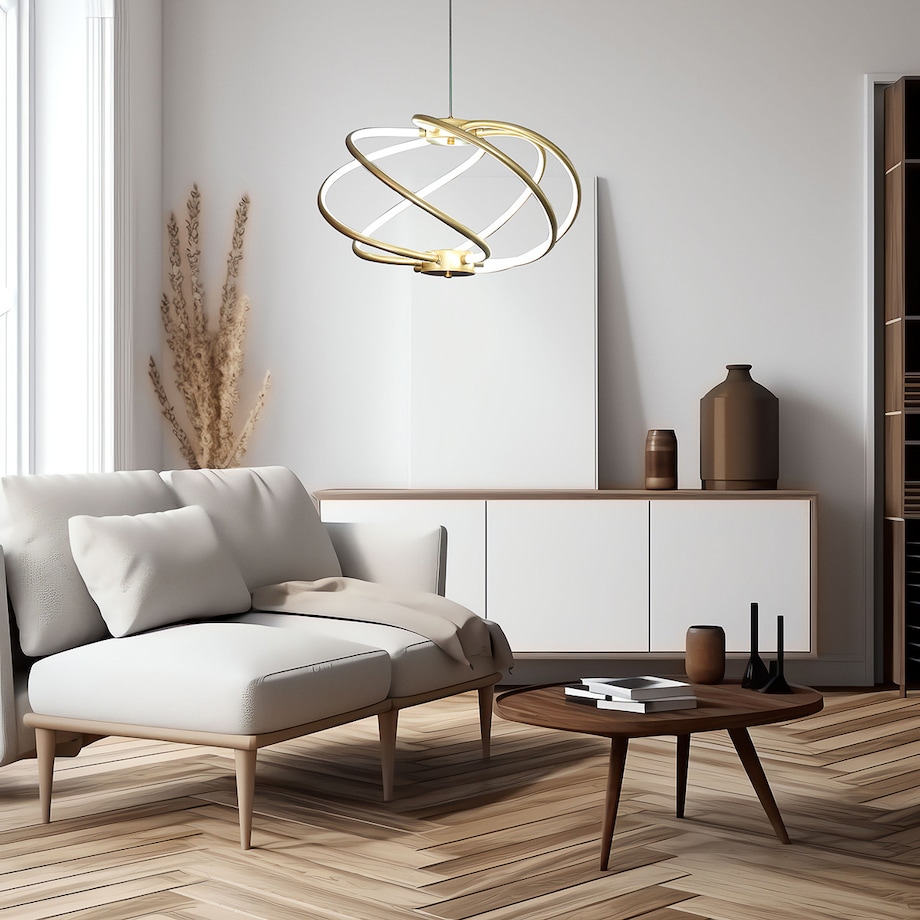 Lampa wisząca Light Prestige Kandor złoty LED CCT 3000K/4000K/6000K (regulowana) 1 szt.