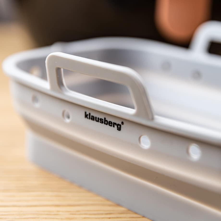 Zestaw wkładów silikonowych do frytkownicy beztłuszczowej 2 sztuki prostokątny 20.5x14.5cm składany KLAUSBERG