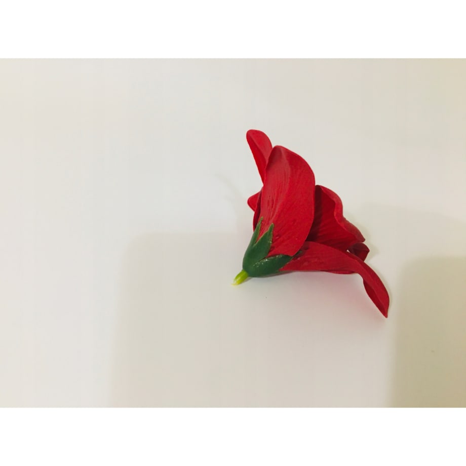 duży KWIATY MYDLANE lilia bordowa do bukietów stroika flower box podarunek