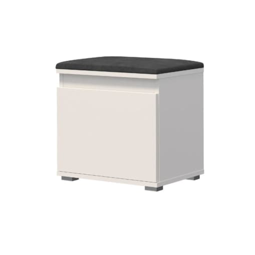 Szafka na buty z siedziskiem SINGAPUR 50 biała/szara