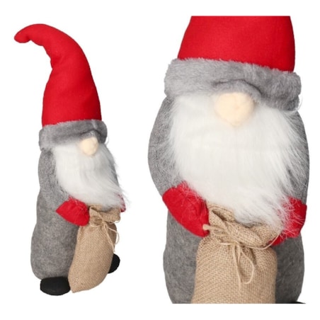 Skrzat Krasnal Mikołaj Z Workiem Świąteczny Duży