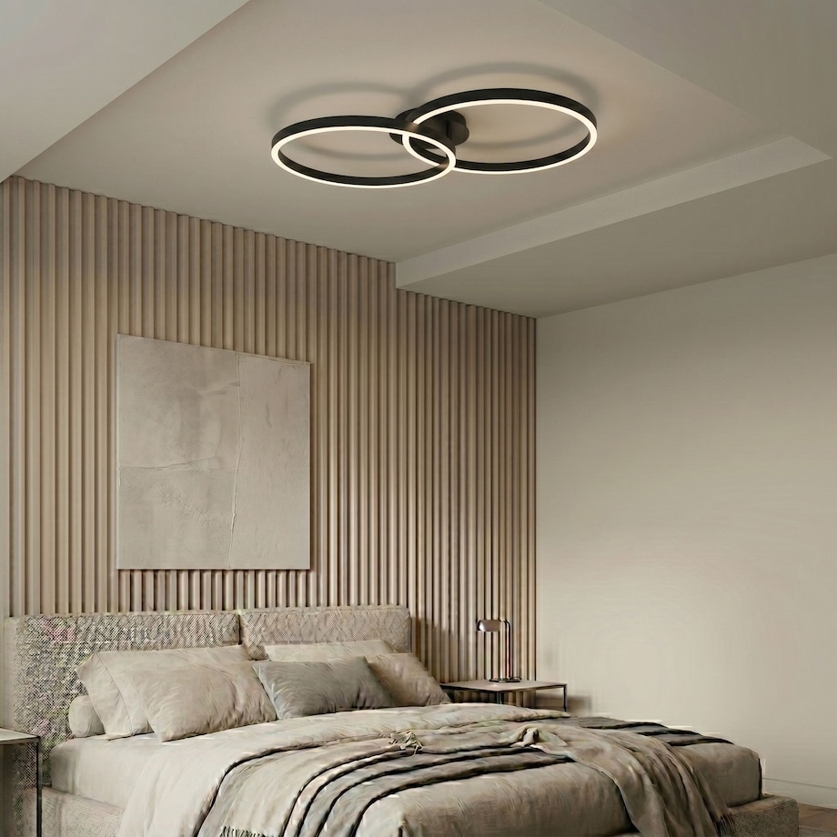 Lampa Sufitowa Swe061-C Led Czarny, Metal, Tworzywo Sztuczne