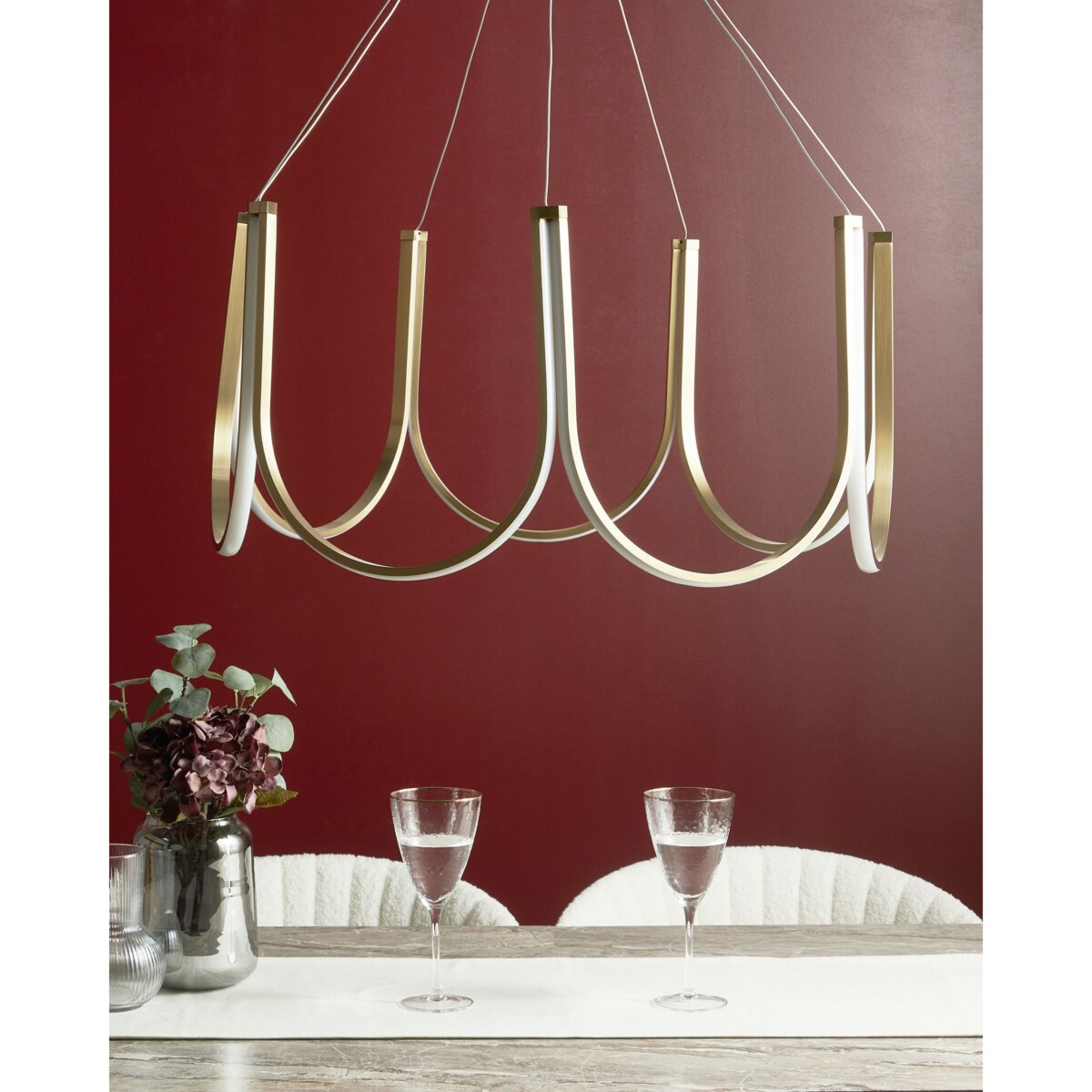 Żyrandol LED PERQUENO Metal Złoty