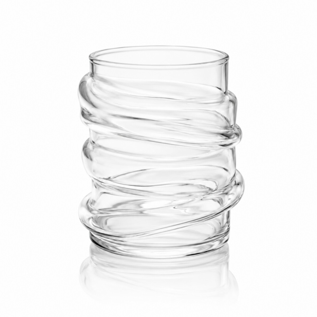 Szklanka 450ml Falowana, wzór drewna 1 szt do kawy, drinków SZK209