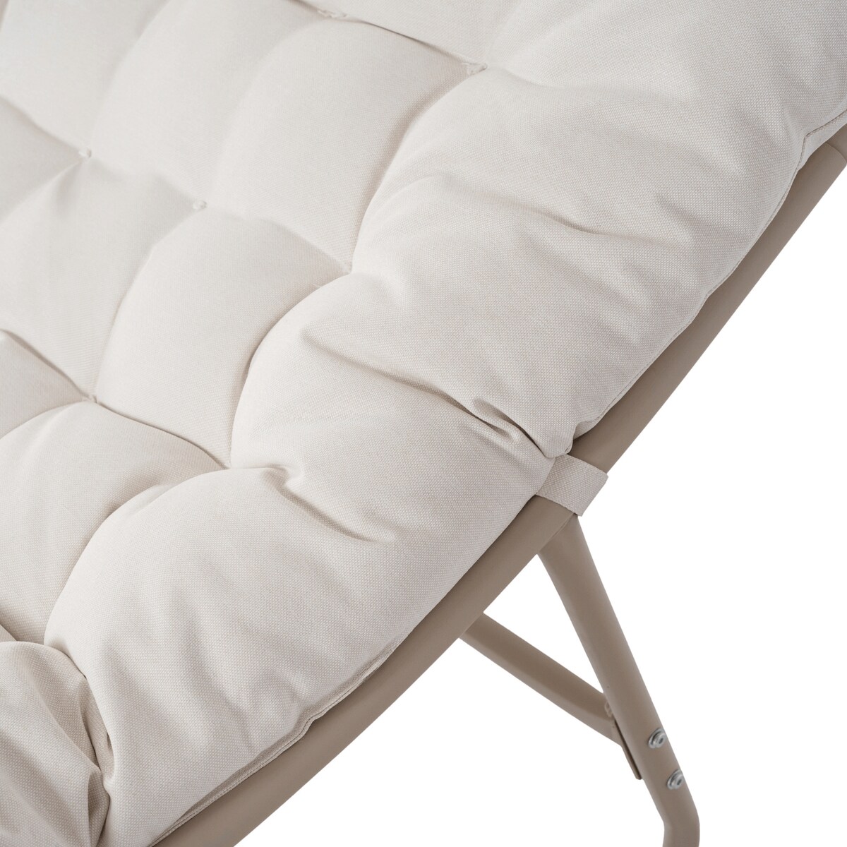 Fotel Bujany Ogrodowy Bujak Na Taras Do Salonu Beżowy Kaszmir AURORA