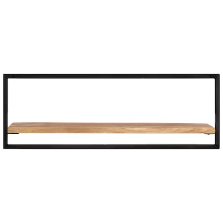 vidaXL Półki ścienne, 2 szt, 100x24x35 cm, lite drewno akacjowe i stal