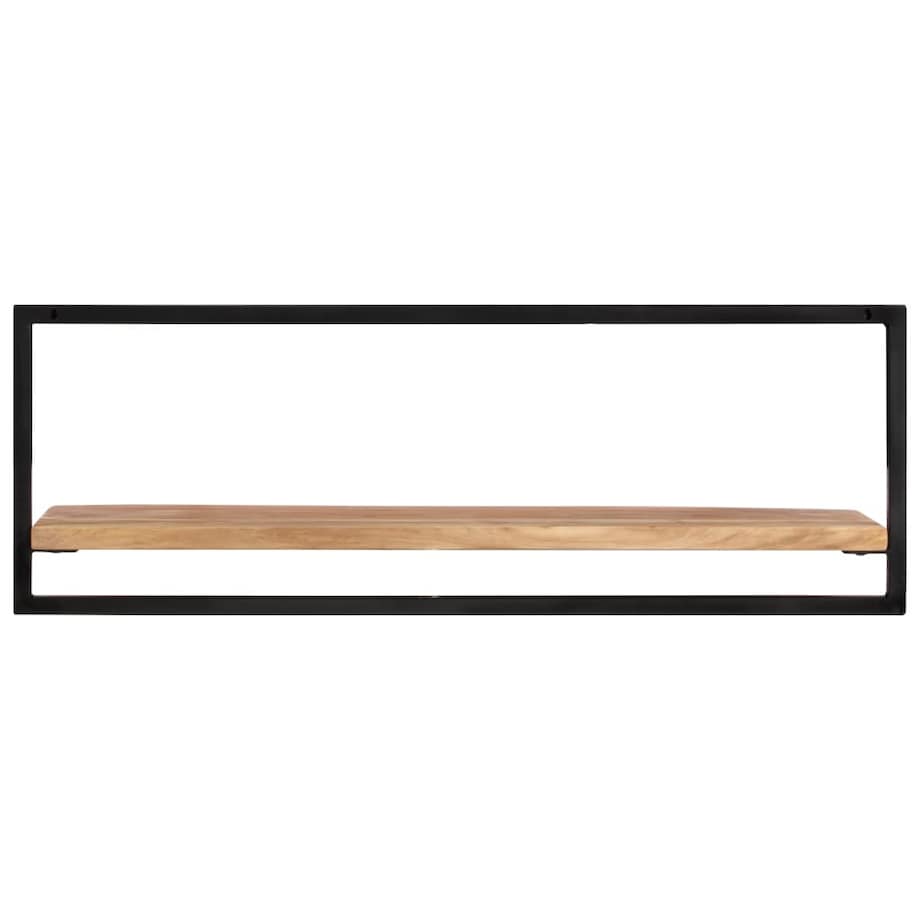 vidaXL Półki ścienne, 2 szt, 100x24x35 cm, lite drewno akacjowe i stal