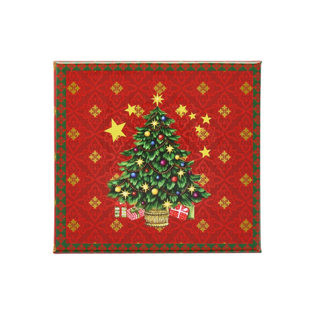 VILLA ITALIA Kubek świąteczny na prezent porcelanowy czerwony SILENT NIGHT