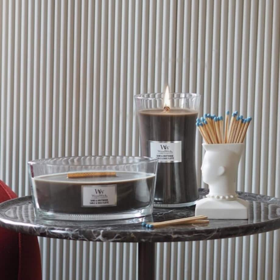WoodWick świeca Elipsa SAND & DRIFTWOOD