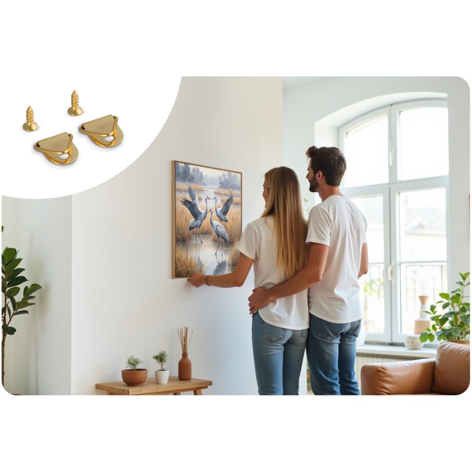 Malowanie po numerach obraz z ramą 40x50 Żurawie Massido