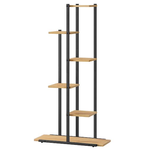 Regał Kwietnik 6 Półek Do Salonu Pokoju Biura Sypialni Czarny