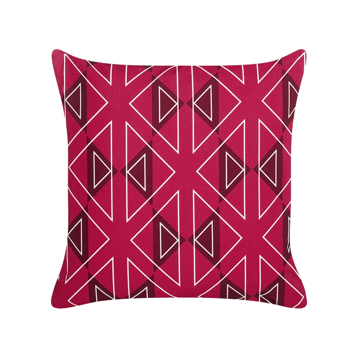 2 poduszki ogrodowe w geometryczny wzór 45 x 45 cm różowe MEZZANO