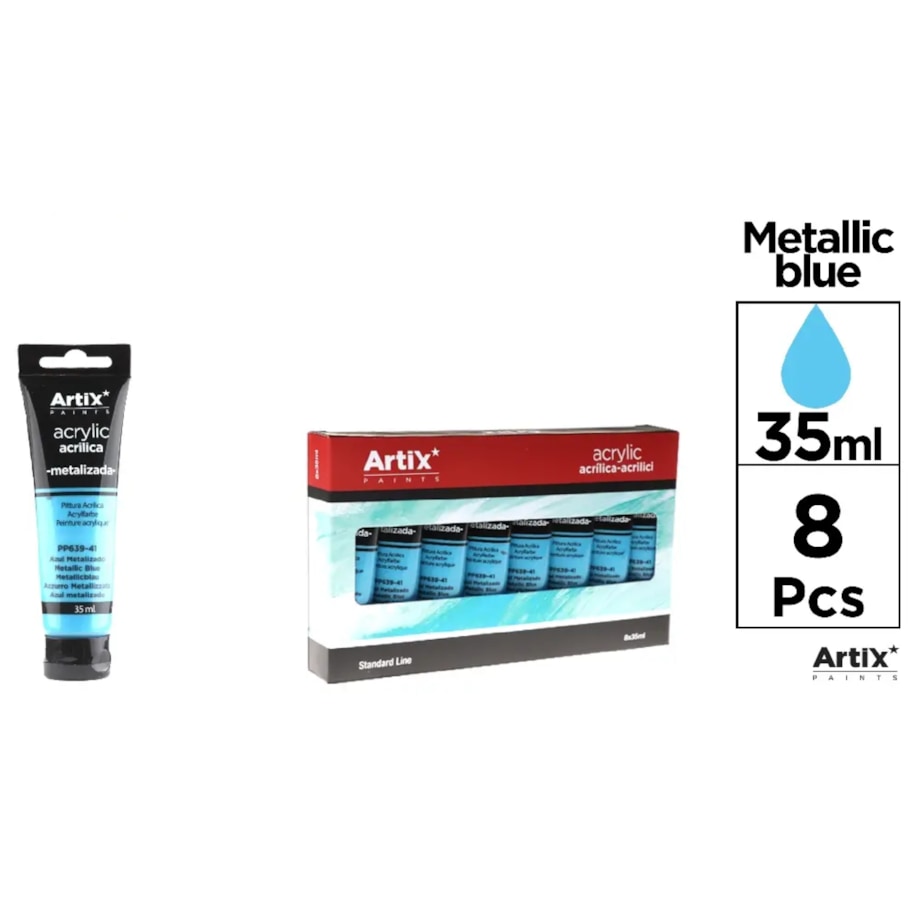 farba akrylowa metalic blue artix pp639-41, 35ml