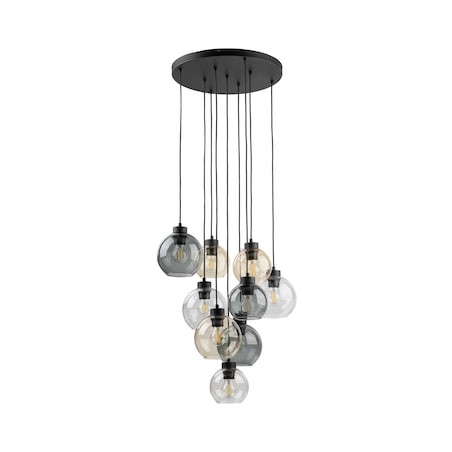 Lampa Wisząca Tk Lighting Cubus Mix 9 Kloszy Szary Bursztyn