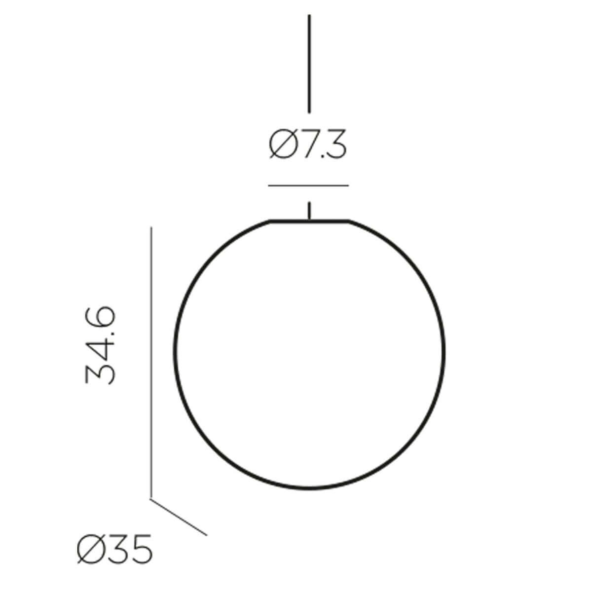 Kulista lampa zwisająca Pianeta LUMPIA035XXHBNW King Home IP44 zmiana barwy biały
