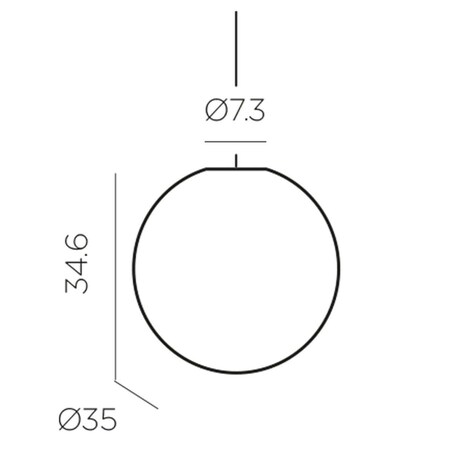Kulista lampa zwisająca Pianeta LUMPIA035XXHBNW King Home IP44 zmiana barwy biały