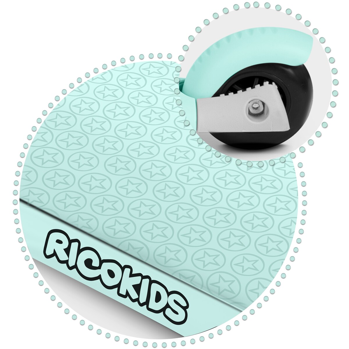 Hulajnoga trójkołowa balansowa dla dzieci 3w1 Ricokids Buggy miętowa