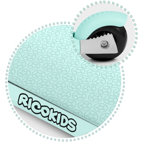 Hulajnoga trójkołowa balansowa dla dzieci 3w1 Ricokids Buggy miętowa