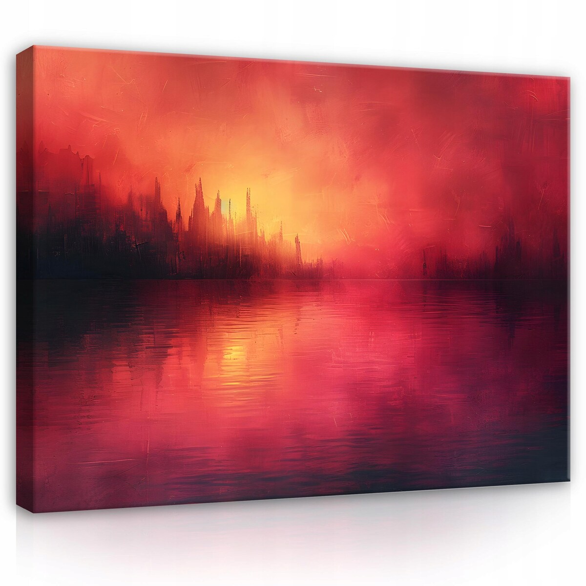 OBRAZ NA PŁÓTNIE ŚCIANĘ ABSTRAKCJA CZARNO CZERWONA SYPIALNIA SALON 60x40