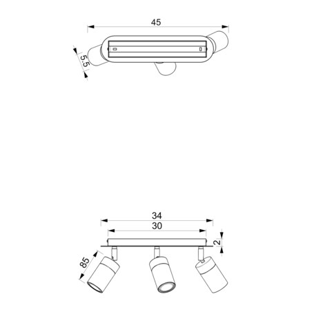 Natynkowa lampa sufitowa Joker reflektorki zielone złote