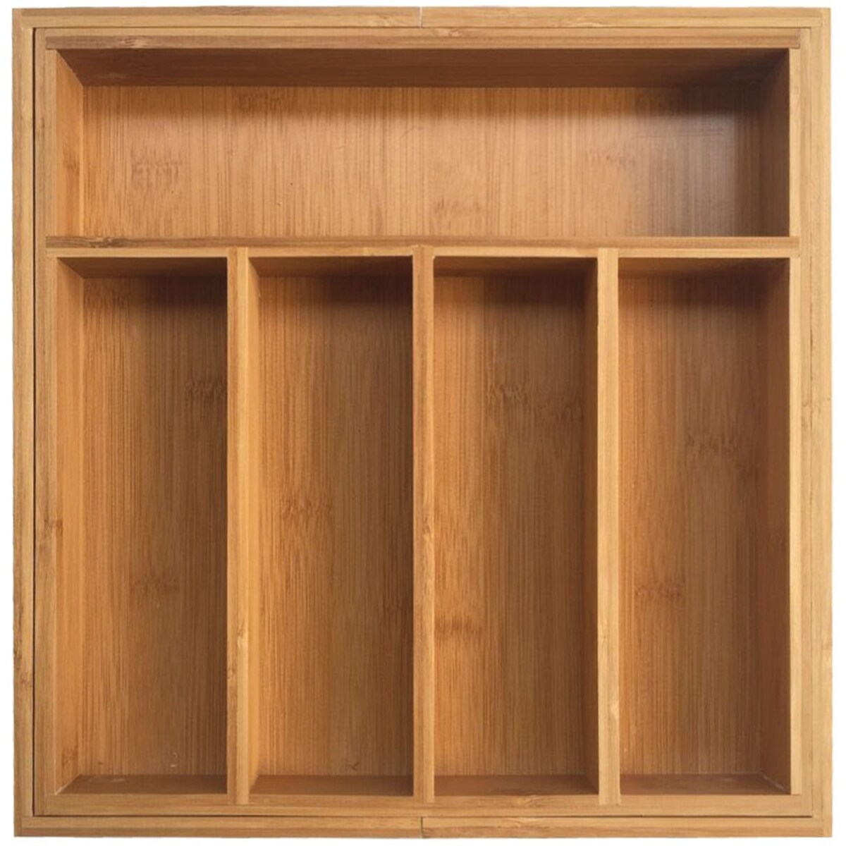 Wkład organizer do szuflady na sztućce rozsuwany 52/31x31cm brązowy KINGHOFF