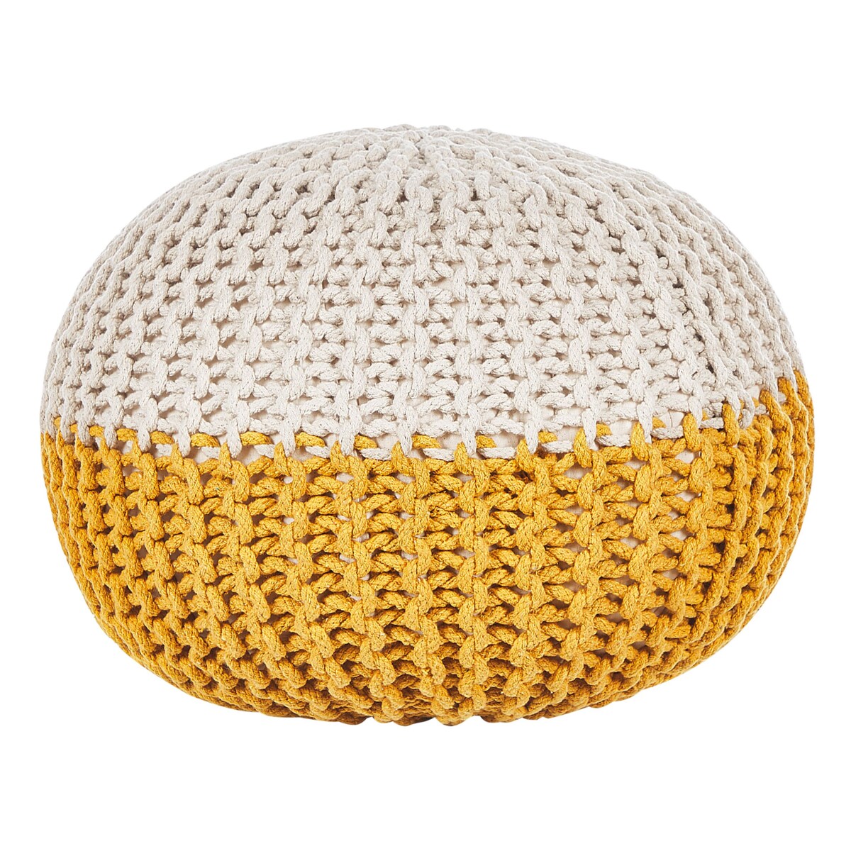 Puf 50 x 35 cm żółto-beżowy CONRAD