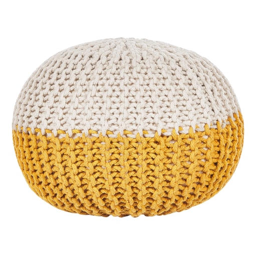 Puf 50 x 35 cm żółto-beżowy CONRAD