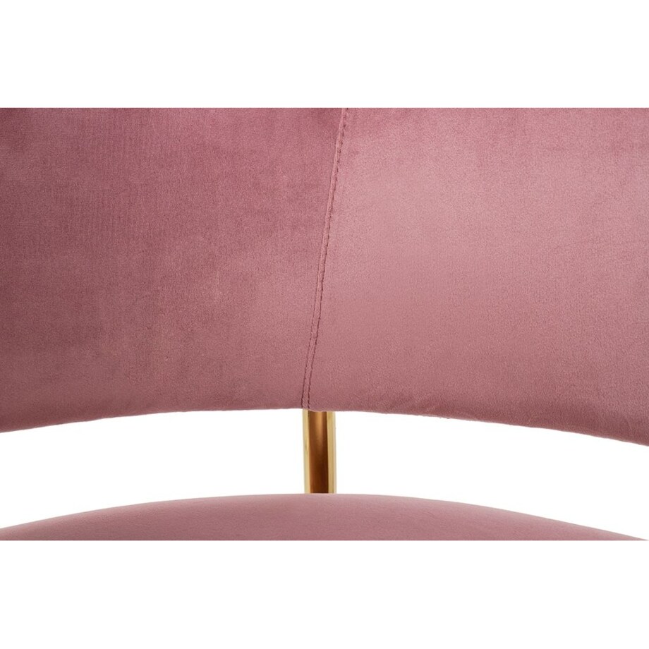 Krzesło welurowe Delta KH1301100121 do jadalni różowe złote
